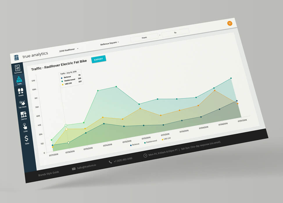 True Analytics Data Visualization for Traffic
