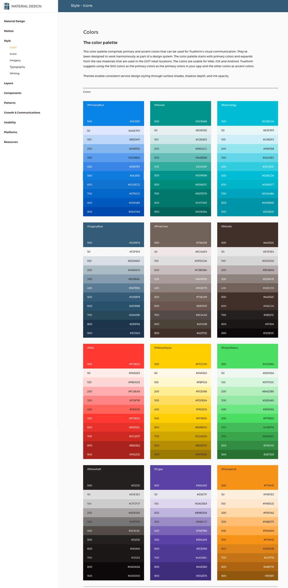 Trueform Color Guidance