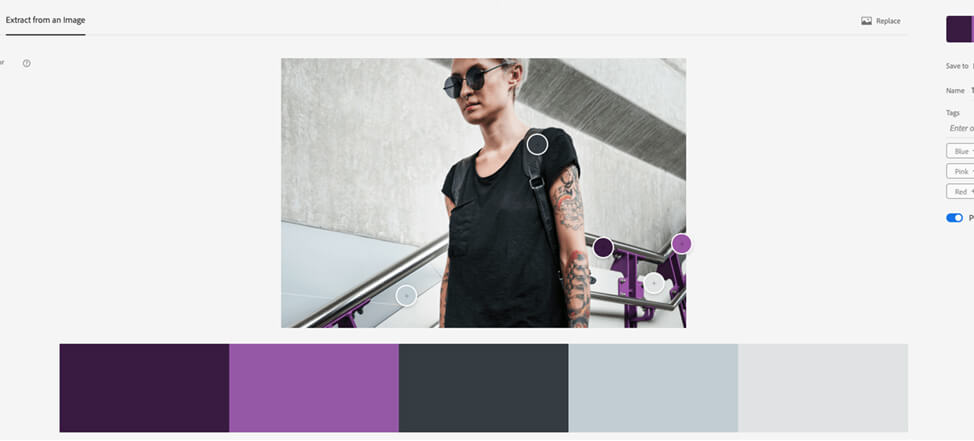 Using Adobe Color to harvest Lilac