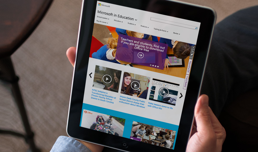 Microsoft Education Homepage